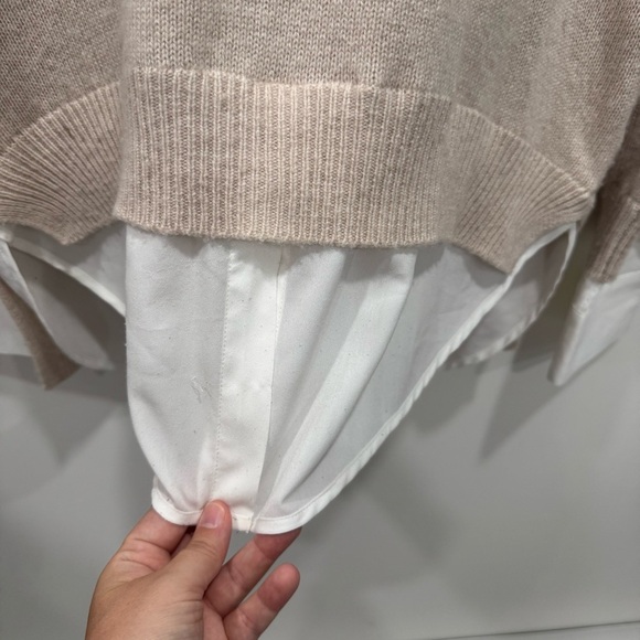 Brochu Walker The Looker Layered V-Neck Oversized Wool Cashmere Sweater Small - Picture 9 of 11